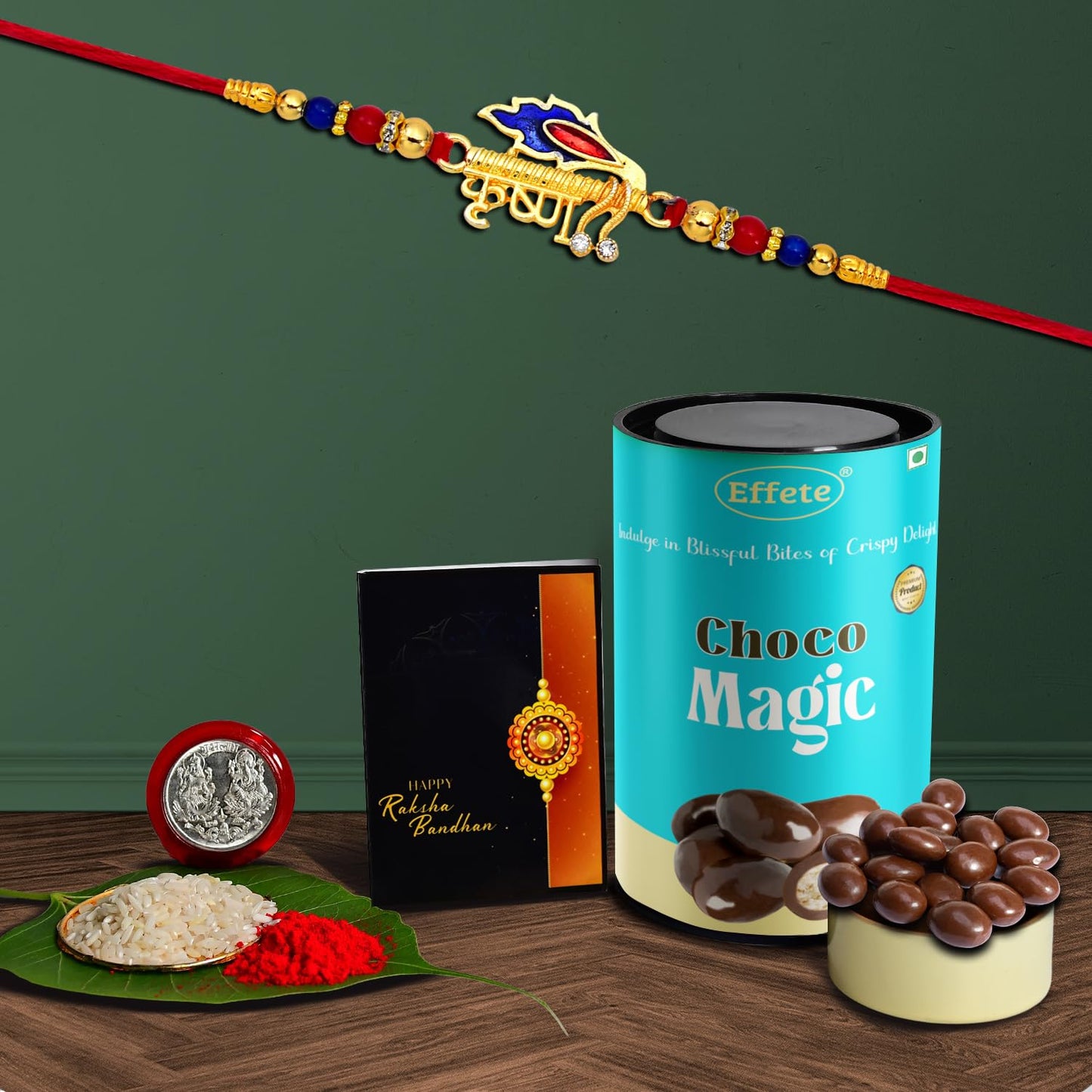 Rakhi (K1_320_cm) Chocolate Magic Rakhi Combo With Card And Chocolate Chocolates Gift Pack Rakhi Chocolate For Brother Rakhi With Gift Set Of 1 Rakhi