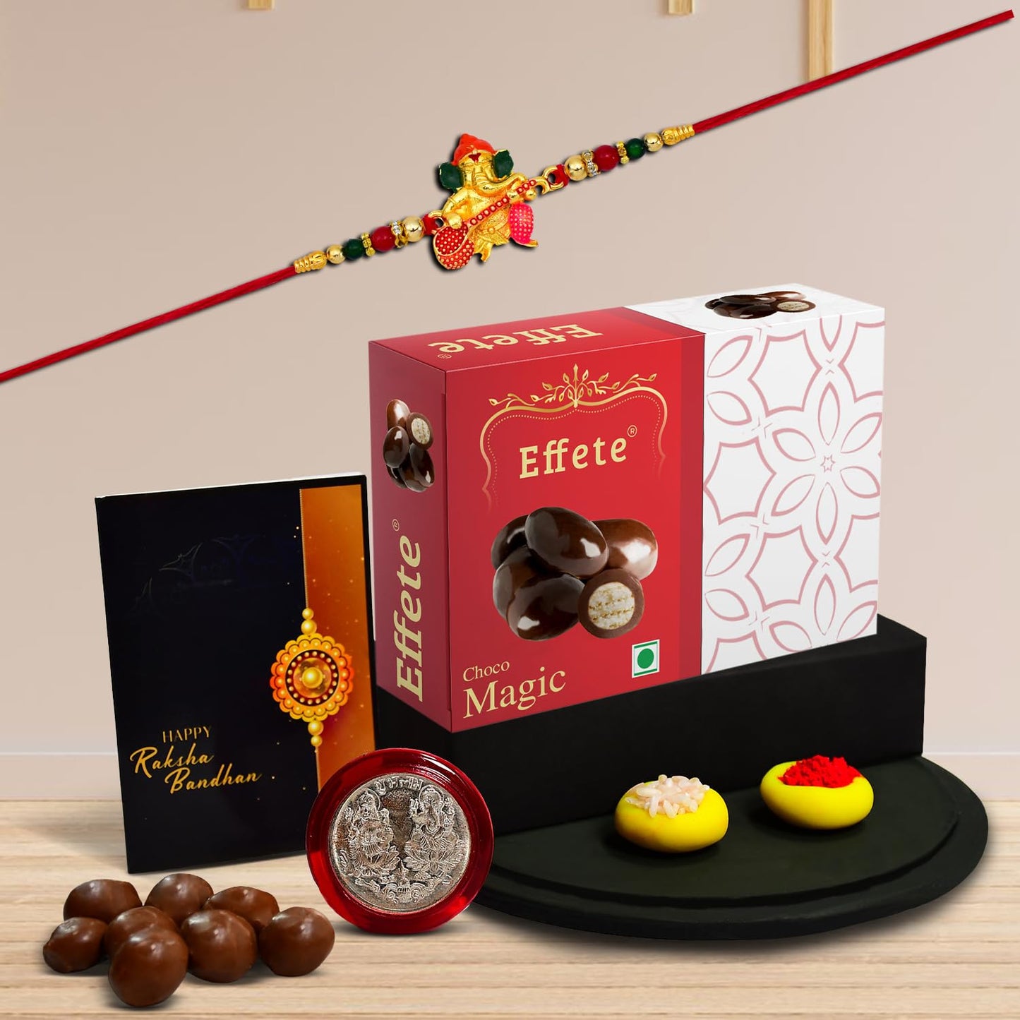 Rakhi (K1_511_em32) Chocolate Magic 32gm Rakhi Chocolate For Brother Rakhi With Chocolate Rakhi With Gift Rakhi Combo Set Of 1 Rakhi Chocolate