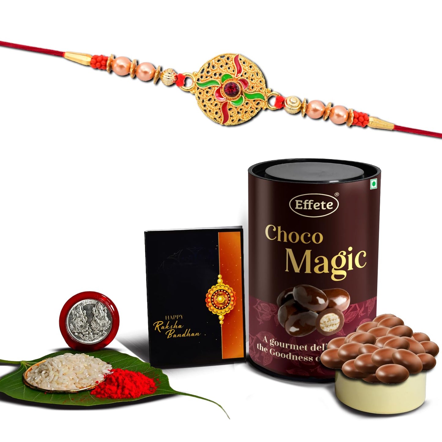 Rakhi (K1_401_em) Chocolate Magic Rakhi For Brother With Gift Handmade Rakhi Rakhi Combo For Brother Stylish Rakhi For Brother Set Of 1 Rakhi