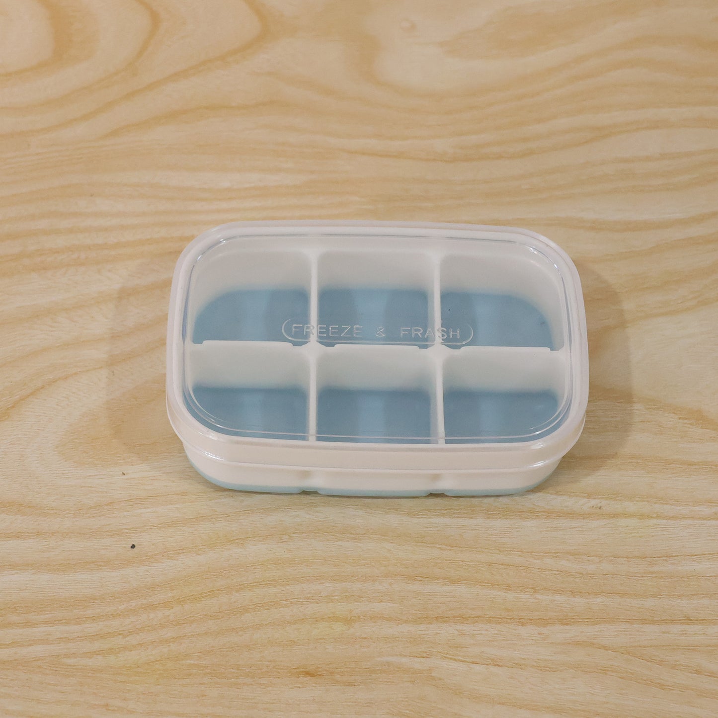 Mini Plastic 6 Cavity Ice Tray - Freeze Fresh Compact Ice Cube Tray