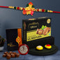 (K1_511_ca32) Rakhi Combo With Chocolate Almonds 32gm Rakhi  Chocolate For Brother Fancy Rakhis For Men Stylish Rakhi With Gift Rakhi Combo Set Of 1 Chocolate