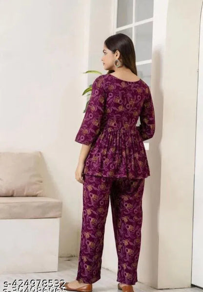 Women's Printed Co-Ord Set, Co-Ord Sets For Girls and Women